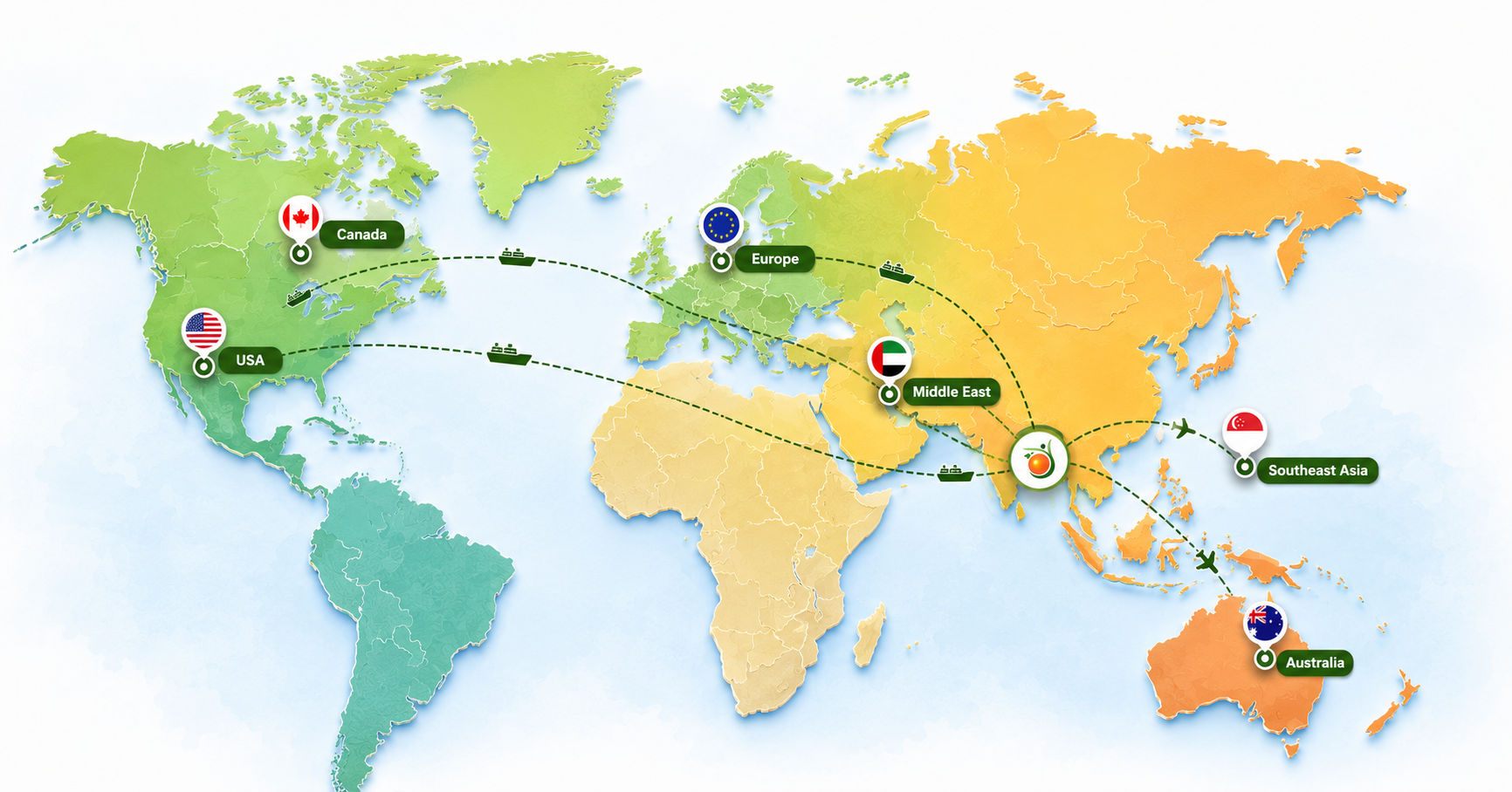 Natural Prime Food & Spices Export Markets